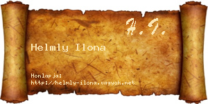 Helmly Ilona névjegykártya